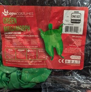 Child's green megamorph costume